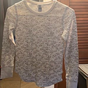 Old Navy Girls Cream Long Sleeve Thermal